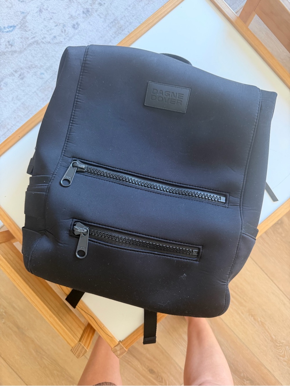 Dagne Dover Black Neoprene Men’s Backpack